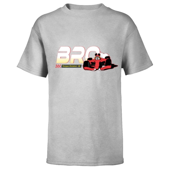 Disney Racing Bro Family Trip Race Car Vacation Matching - Short Sleeve T-Shirt for Kids - Customized-Athletic Heather