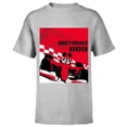 thumbnail image 1 of Disney Racing Birthday Boy Mickey Mouse Race Car Party - Short Sleeve T-Shirt for Kids - Customized-Athletic Heather, 1 of 5