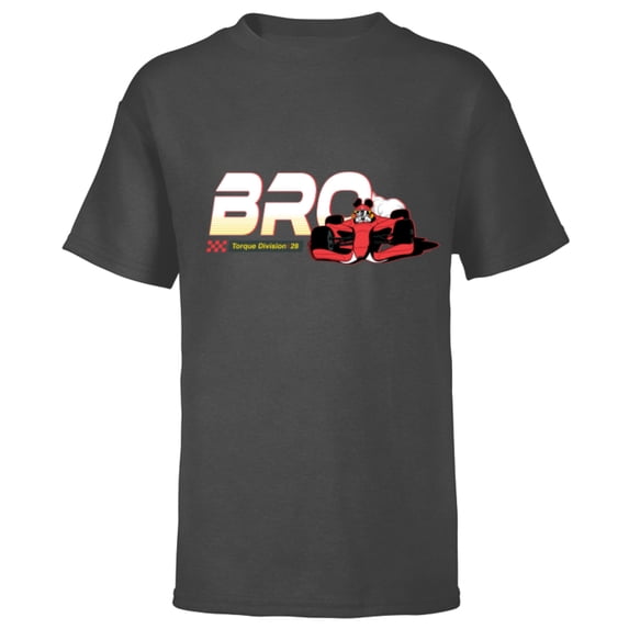 Disney Racing Bro Family Trip Race Car Vacation Matching - Short Sleeve T-Shirt for Kids - Customized-Charcoal Heather