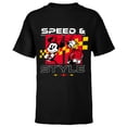 thumbnail image 1 of Disney Racing Minnie & Daisy Speed & Style Race Car Drivers - Short Sleeve T-Shirt for Kids - Customized-Black, 1 of 5