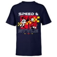thumbnail image 1 of Disney Racing Minnie & Daisy Speed & Style Race Car Drivers - Short Sleeve T-Shirt for Kids - Customized-Navy, 1 of 5