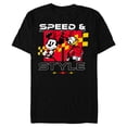 thumbnail image 1 of Disney Racing Minnie & Daisy Speed & Style Race Car Drivers Standard T-Shirt- Short Sleeve Blended T-Shirt for Adults - Customized-Black, 1 of 5