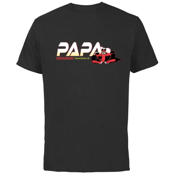 Disney Racing Papa Family Trip Race Car Vacation Matching - Short Sleeve Cotton T-Shirt for Adults - Customized-Black