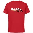 thumbnail image 1 of Disney Racing Papa Family Trip Race Car Vacation Matching - Short Sleeve Cotton T-Shirt for Adults - Customized-Red, 1 of 5