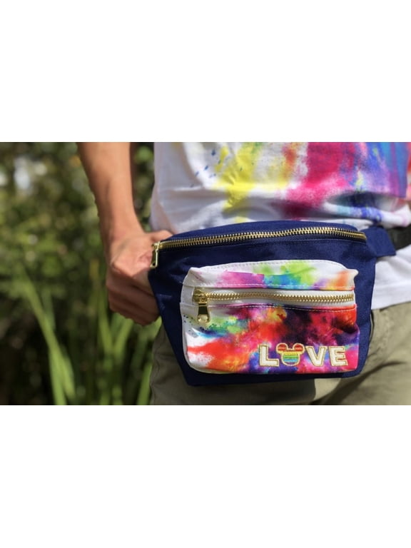 Rainbow "LOVE" Mickey Collection Travel Fanny Pack Canvas