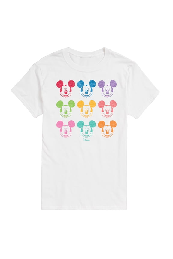- Rainbow Mickey Grid - Men's Short Sleeve Graphic T-Shirt