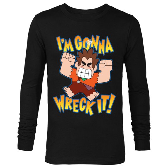 Disney Ralph Breaks the Internet I'm Gonna Wreck It T-Shirt - Long Sleeve T-Shirt for Men - Customized-Black