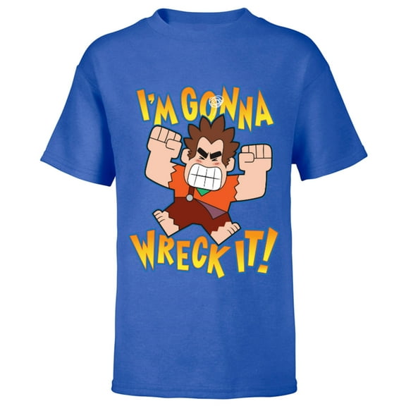 Disney Ralph Breaks the Internet I'm Gonna Wreck It T-Shirt - Short Sleeve T-Shirt for Kids - Customized-Royal