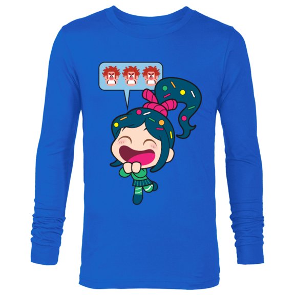 Disney Ralph Breaks the Internet Laughing Vanellope T-Shirt - Long Sleeve T-Shirt for Men - Customized-Royal