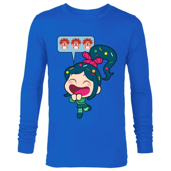 Disney Ralph Breaks the Internet Laughing Vanellope T-Shirt - Long Sleeve T-Shirt for Men - Customized-Royal