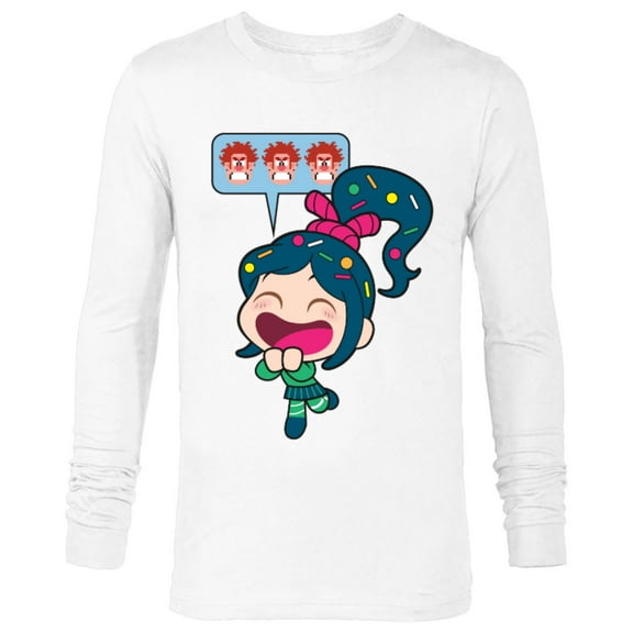 Disney Ralph Breaks the Internet Laughing Vanellope T-Shirt - Long Sleeve T-Shirt for Men - Customized-White