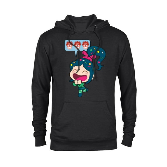 Disney Ralph Breaks the Internet Laughing Vanellope T-Shirt - Pullover Hoodie for Adults - Customized-Black