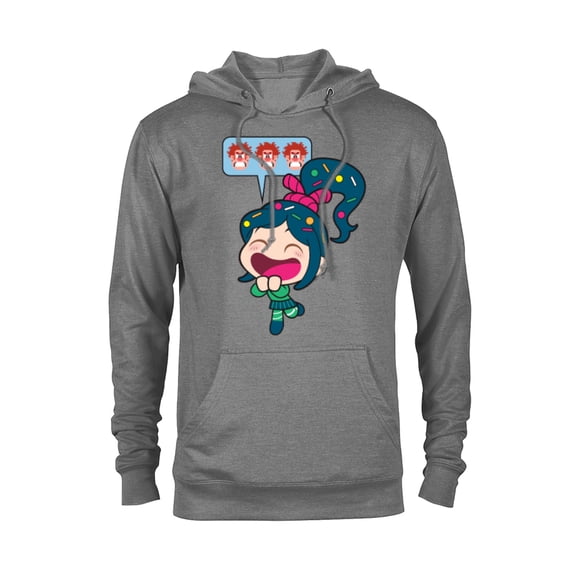 Disney Ralph Breaks the Internet Laughing Vanellope T-Shirt - Pullover Hoodie for Adults - Customized-Graphite Heather
