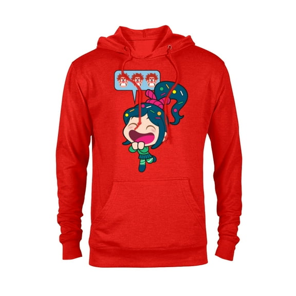 Disney Ralph Breaks the Internet Laughing Vanellope T-Shirt - Pullover Hoodie for Adults - Customized-Red Heather