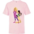 thumbnail image 1 of Disney Ralph Breaks the Internet Rapunzel Vanellope T-Shirt - Short Sleeve T-Shirt for Kids - Customized-Soft Pink, 1 of 5
