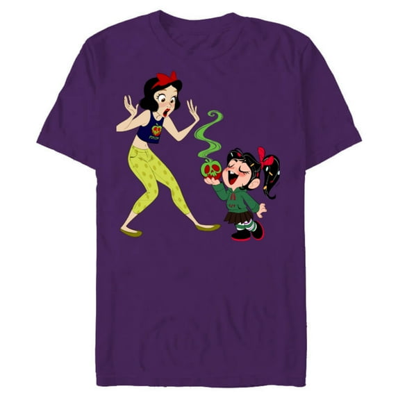 Disney Ralph Breaks the Internet Snow White T-Shirt- Short Sleeve Blended T-Shirt for Adults - Customized-Purple