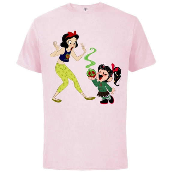 Disney Ralph Breaks the Internet Snow White T-Shirt - Short Sleeve Cotton T-Shirt for Adults - Customized-Soft Pink
