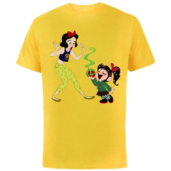 Disney Ralph Breaks the Internet Snow White T-Shirt - Short Sleeve Cotton T-Shirt for Adults - Customized-Yellow