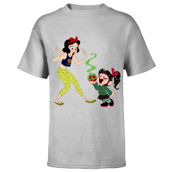 Disney Ralph Breaks the Internet Snow White T-Shirt - Short Sleeve T-Shirt for Kids - Customized-Athletic Heather