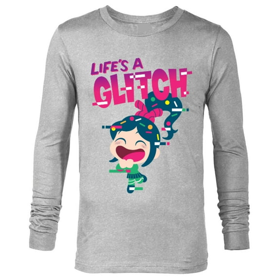 Disney Ralph Breaks the Internet Vanellope Glitch T-Shirt - Long Sleeve T-Shirt for Men - Customized-Athletic Heather