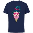 thumbnail image 1 of Disney Ralph Breaks the Internet Vanellope Ice Cream T-Shirt - Short Sleeve Cotton T-Shirt for Adults - Customized-Navy, 1 of 5