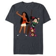 thumbnail image 1 of Disney Ralph Breaks the Internet Vanellope and Moana T-Shirt- Short Sleeve Blended T-Shirt for Adults - Customized-Navy Heather, 1 of 5