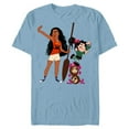 thumbnail image 1 of Disney Ralph Breaks the Internet Vanellope and Moana T-Shirt- Short Sleeve Blended T-Shirt for Adults - Customized-Ocean Blue, 1 of 5