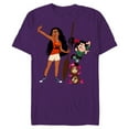 thumbnail image 1 of Disney Ralph Breaks the Internet Vanellope and Moana T-Shirt- Short Sleeve Blended T-Shirt for Adults - Customized-Purple, 1 of 5