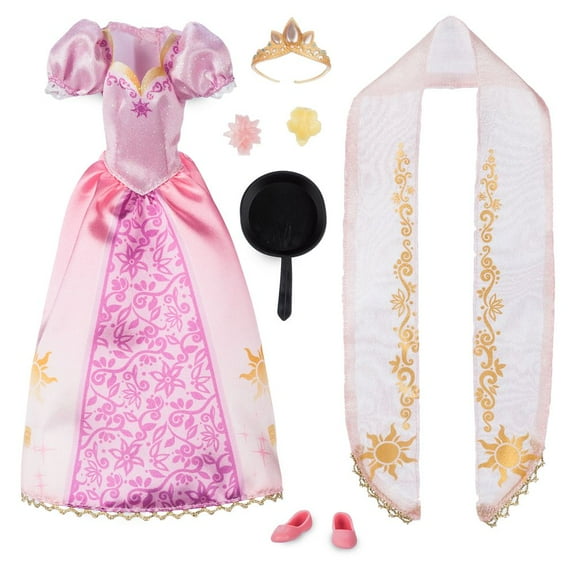 Disney Rapunzel Doll Accessories Set, 11.5'', with Box, Includes Dress, Tiara, Frying Pan, Shoes