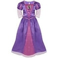 thumbnail image 1 of Disney Rapunzel Girl's Fancy Dress-Up Costume Satinet and Tulle Nightgown, Gown (Size 5/6), 1 of 3