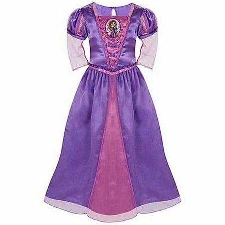 Disney Rapunzel Girl's Fancy Dress-Up Costume Satinet and Tulle Nightgown, Gown (Size 7/8)