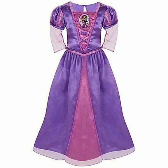 Disney Rapunzel Girl's Fancy Dress-Up Costume Satinet and Tulle Nightgown, Gown (Size 7/8)