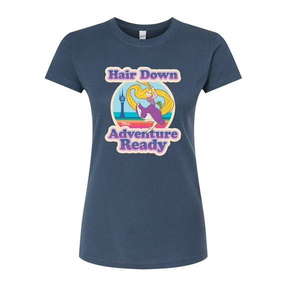 Disney Rapunzel - Hair Down, Ready for Adventure - Juniors Fitted Graphic T-Shirt