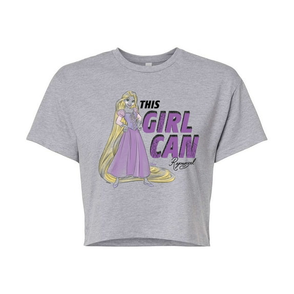 Disney - Rapunzel - Juniors Cropped Cotton Blend T-Shirt