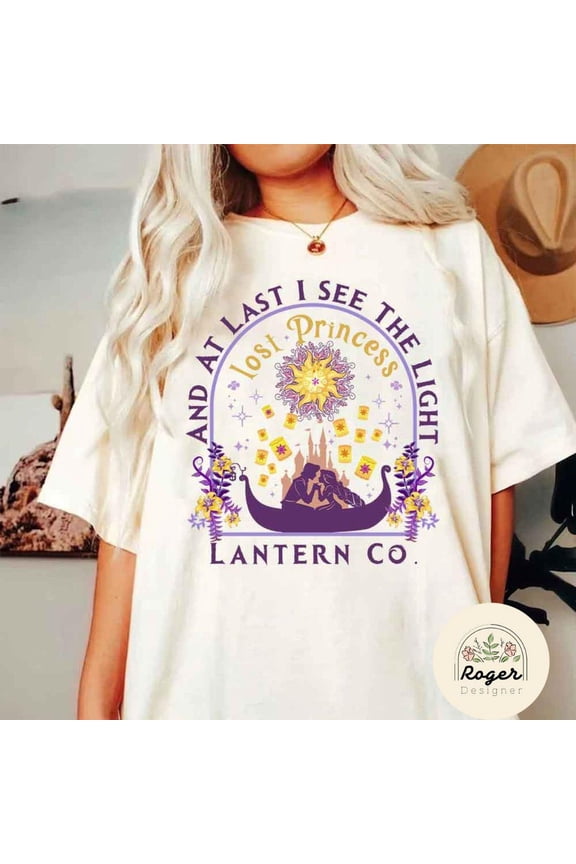 Disney Rapunzel Princess At Last I See The Light Lantern Co Tangled Magic Kingdom T-Shirt All Size S-5XL