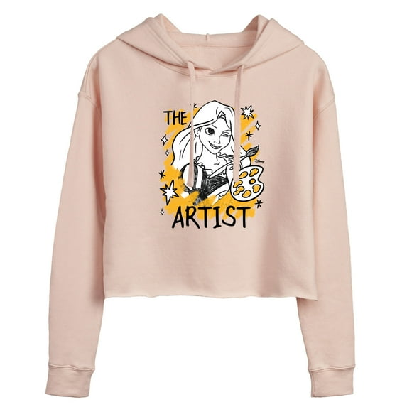 Disney - Rapunzel The Artist - Juniors Cropped Pullover Hoodie