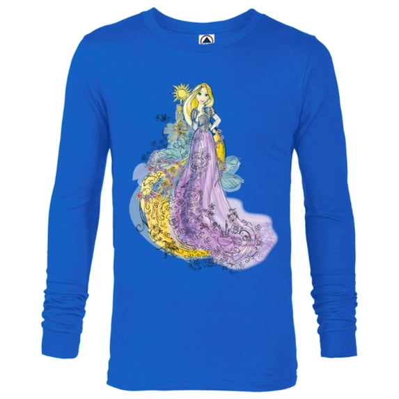 Disney Rapunzel Watercolor T-Shirt - Long Sleeve T-Shirt for Men - Customized-Royal