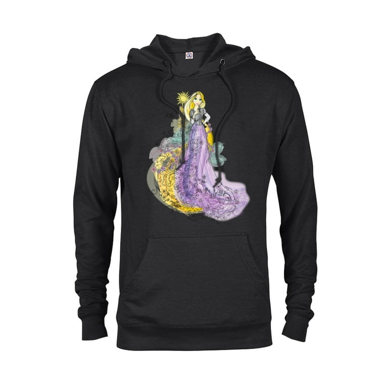 Disney Rapunzel Watercolor T-Shirt Pullover Hoodie for Adults