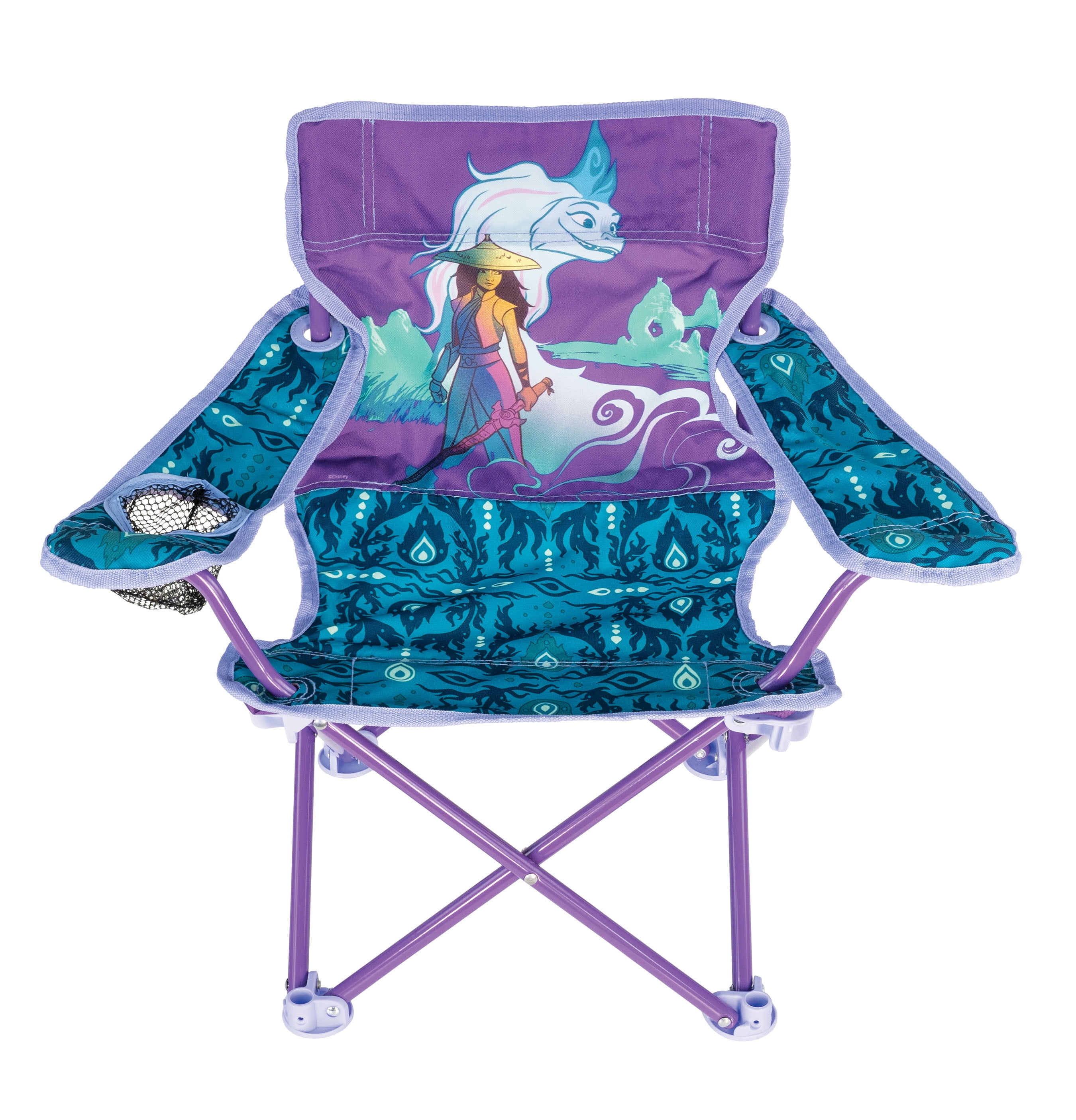 Disney Raya Portable Fold N Go Chair For Children Ages 3 and Up Outdoor and Indoor Activities