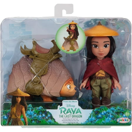 Disney Raya and The Last Dragon Petite Raya Doll & Tuk Tuk Toy Figure - Raya is 6 Inches Tall!