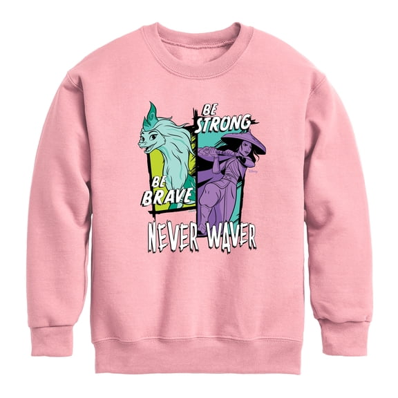 Disney - Raya and the Last Dragon - Be Brave Be Strong Never Waver - Youth Crewneck Fleece Sweatshirt