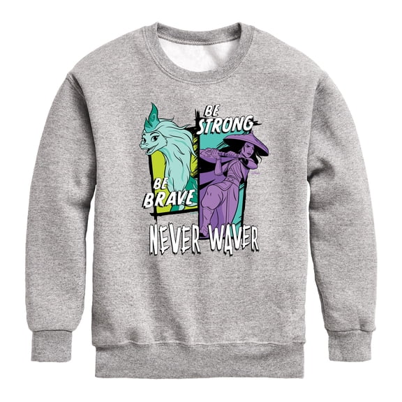 Disney - Raya and the Last Dragon - Be Brave Be Strong Never Waver - Youth Crewneck Fleece Sweatshirt