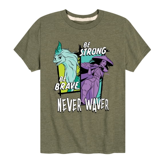 Disney - Raya and the Last Dragon - Be Brave Be Strong Never Waver - Youth Short Sleeve Graphic T-Shirt