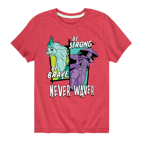 Disney - Raya and the Last Dragon - Be Brave Be Strong Never Waver - Youth Short Sleeve Graphic T-Shirt
