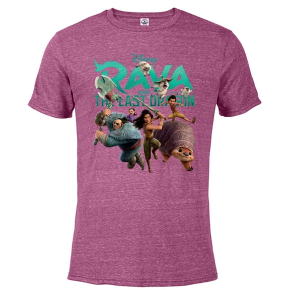 Disney Raya and the Last Dragon Characters Standard T-Shirt- Short Sleeve Blended T-Shirt for Adults - Customized-Berry Snow Heather