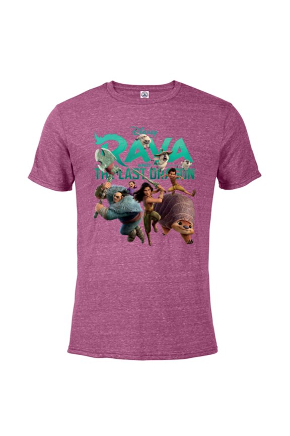 Raya and the Last Dragon Characters Standard T-Shirt- Short Sleeve Blended T-Shirt for Adults - Customized-Berry Snow Heather