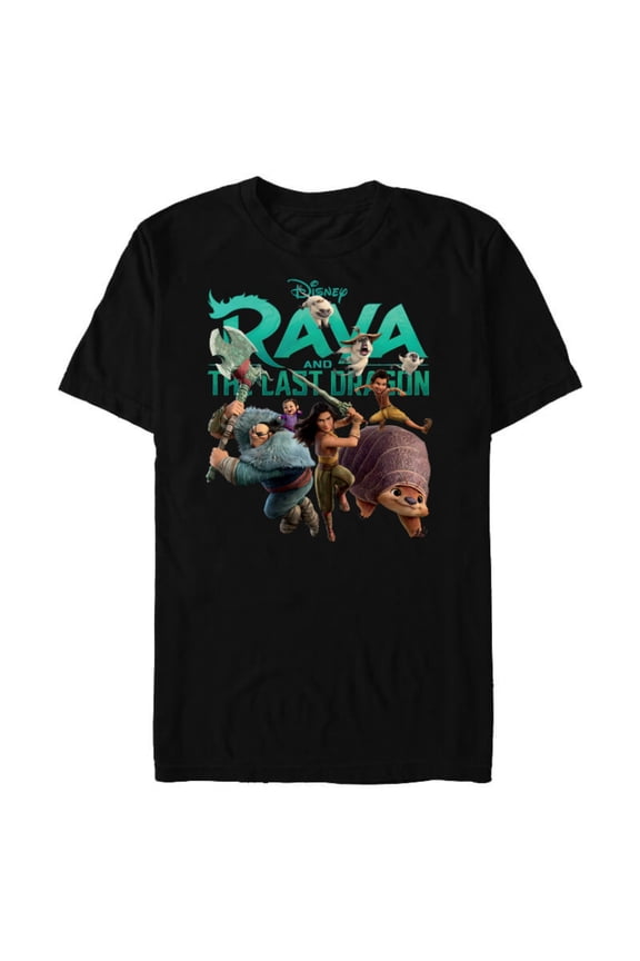 Raya and the Last Dragon Characters Standard T-Shirt- Short Sleeve Blended T-Shirt for Adults - Customized-Black Snow Heather