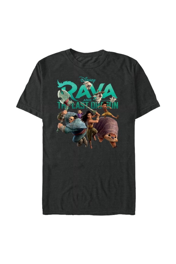 Raya and the Last Dragon Characters Standard T-Shirt- Short Sleeve Blended T-Shirt for Adults - Customized-Graphite Snow Heather