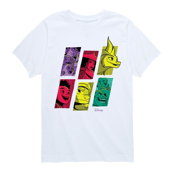 Disney - Raya and the Last Dragon - Dragon Tale Character Grid - Youth Short Sleeve Graphic T-Shirt