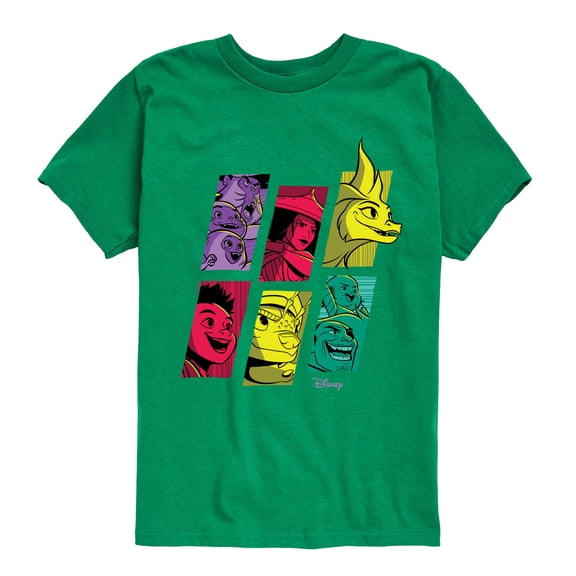 Disney - Raya and the Last Dragon - Dragon Tale Character Grid - Youth Short Sleeve Graphic T-Shirt